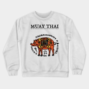 Muay Thai Sak Yant Pig Tattoo Crewneck Sweatshirt